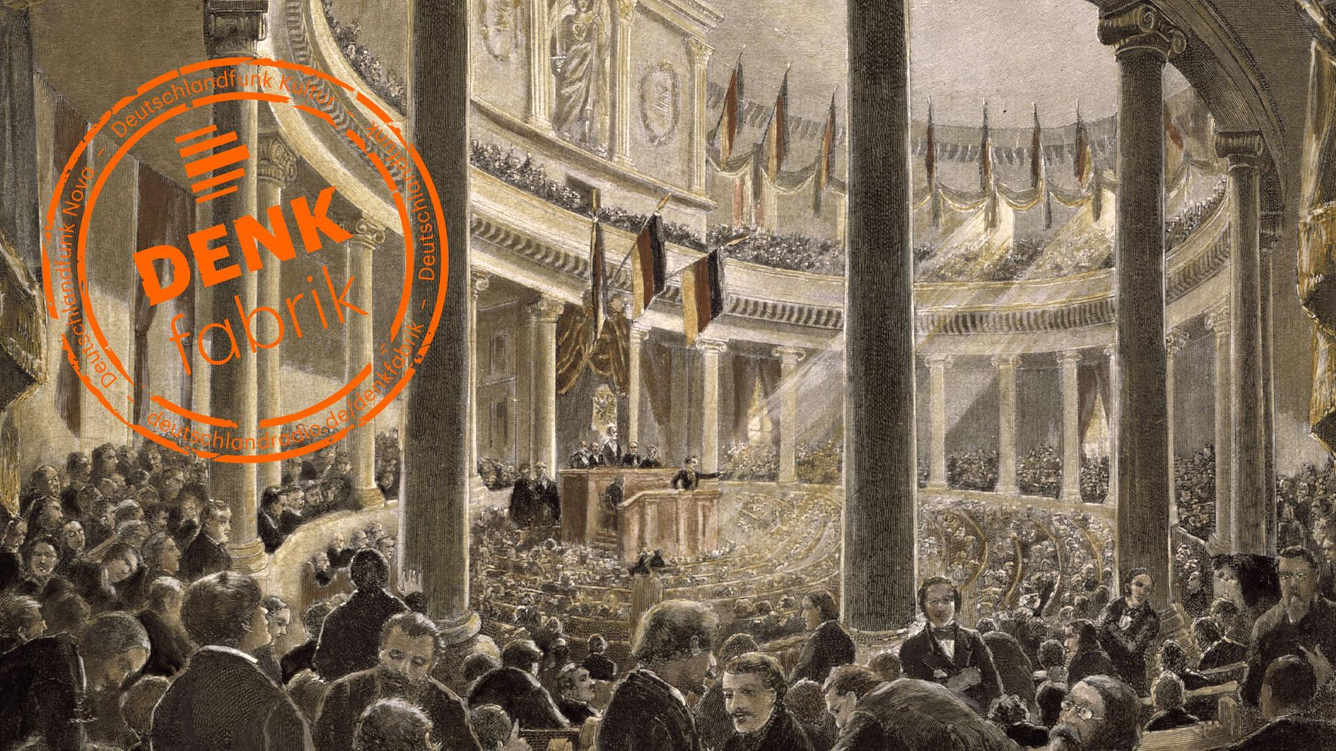 Eröffnung der Deutsche Nationalversammlung in der Paulskirche in Frankfurt a.M. am 18. Mai 1848. Eröffnung der Deutsche Nationalversammlung in der Paulskirche in Frankfurt a.M. am 18. Mai 1848.