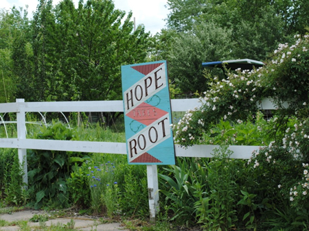 Der Gemeinschaftsgarten "Hope Takes Root": Es gibt innerhalb der Stadtgrenzen mehr als tausend innerstädtische Farmen und Community Gärten. Der Gemeinschaftsgarten "Hope Takes Root": Es gibt innerhalb der Stadtgrenzen mehr als tausend innerstädtische Farmen und Community Gärten.