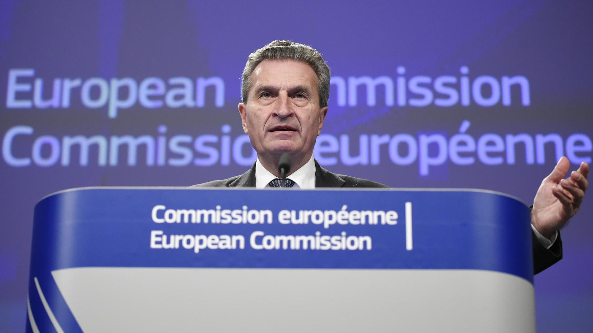 EU-Haushaltskommissar Günther Oettinger EU-Haushaltskommissar Günther Oettinger