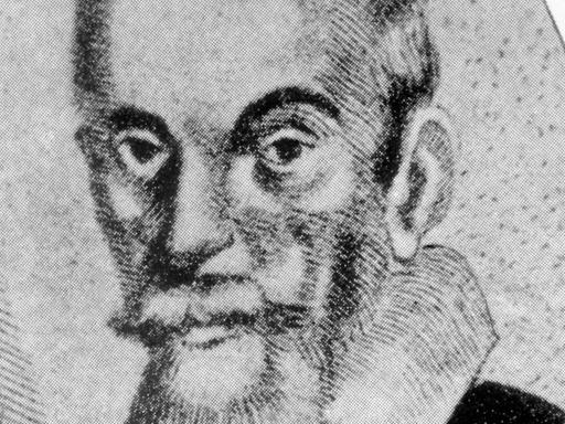 Der italienische Komponist Claudio Monteverdi in einer zeitgenössischen Darstellung. Er wurde am 15. Mai 1567 in Cremona geboren und verstarb am 29. November 1643 in Venedig.