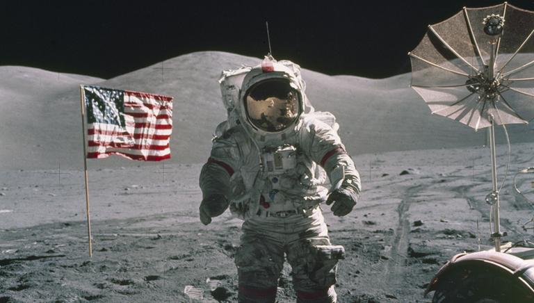 Eugene Cernan (1934-2017) 1972 auf dem Mond. Eugene Cernan (1934-2017) 1972 auf dem Mond.