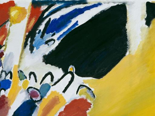 Das Gemälde von Wassily Kandinsky "Impression III (Konzert)" aus dem Jahr 1911, das in der Dauerausstellung der Städtischen Galerie im Lenbachhaus München zu sehen ist.