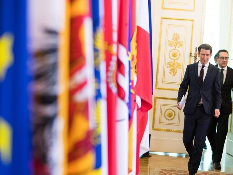 Sebastian Kurz (ÖVP) und Heinz-Christian Strache (FPÖ), die führenden Köpfe von Österreichs neuer Regierung.