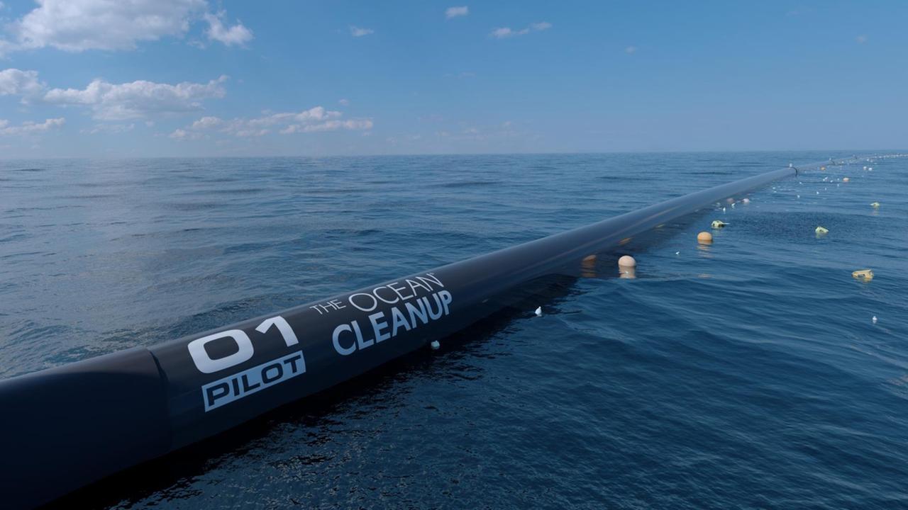 Die Saugertechnik von 'The Ocean Cleanup': Das Projekt will den Pazifik vom Plastikmüll säubern. Die Saugertechnik von 'The Ocean Cleanup': Das Projekt will den Pazifik vom Plastikmüll säubern.