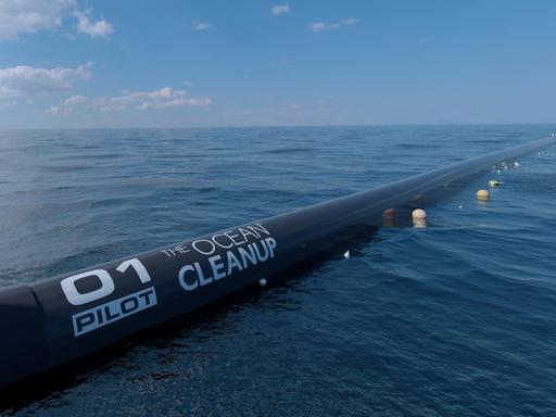 Die Saugertechnik von 'The Ocean Cleanup': Das Projekt will den Pazifik vom Plastikmüll säubern.