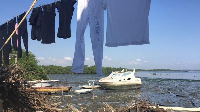 Die verschmutzte Guanabara-Bucht in Rio. Die verschmutzte Guanabara-Bucht in Rio.