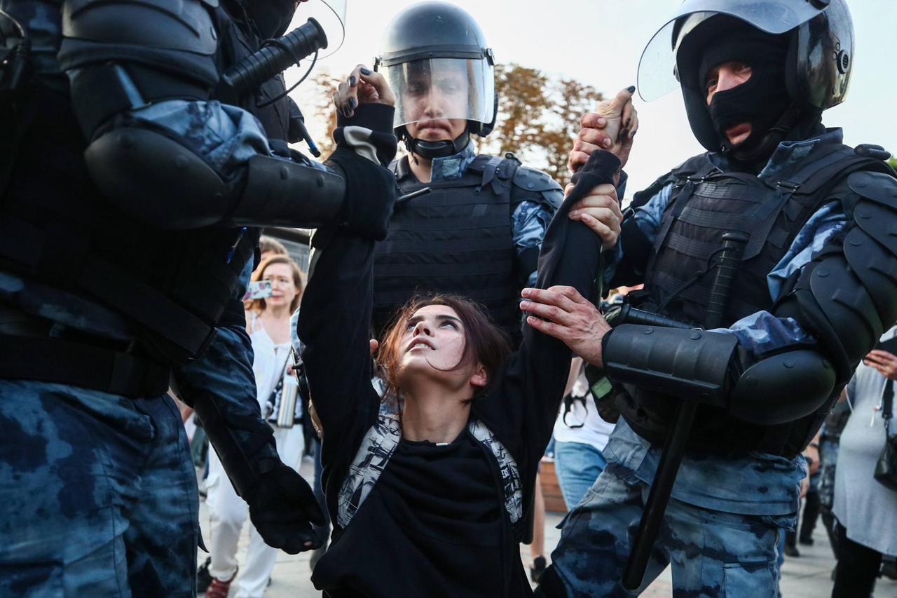 Protest in Moskau am 27. Juli 2019