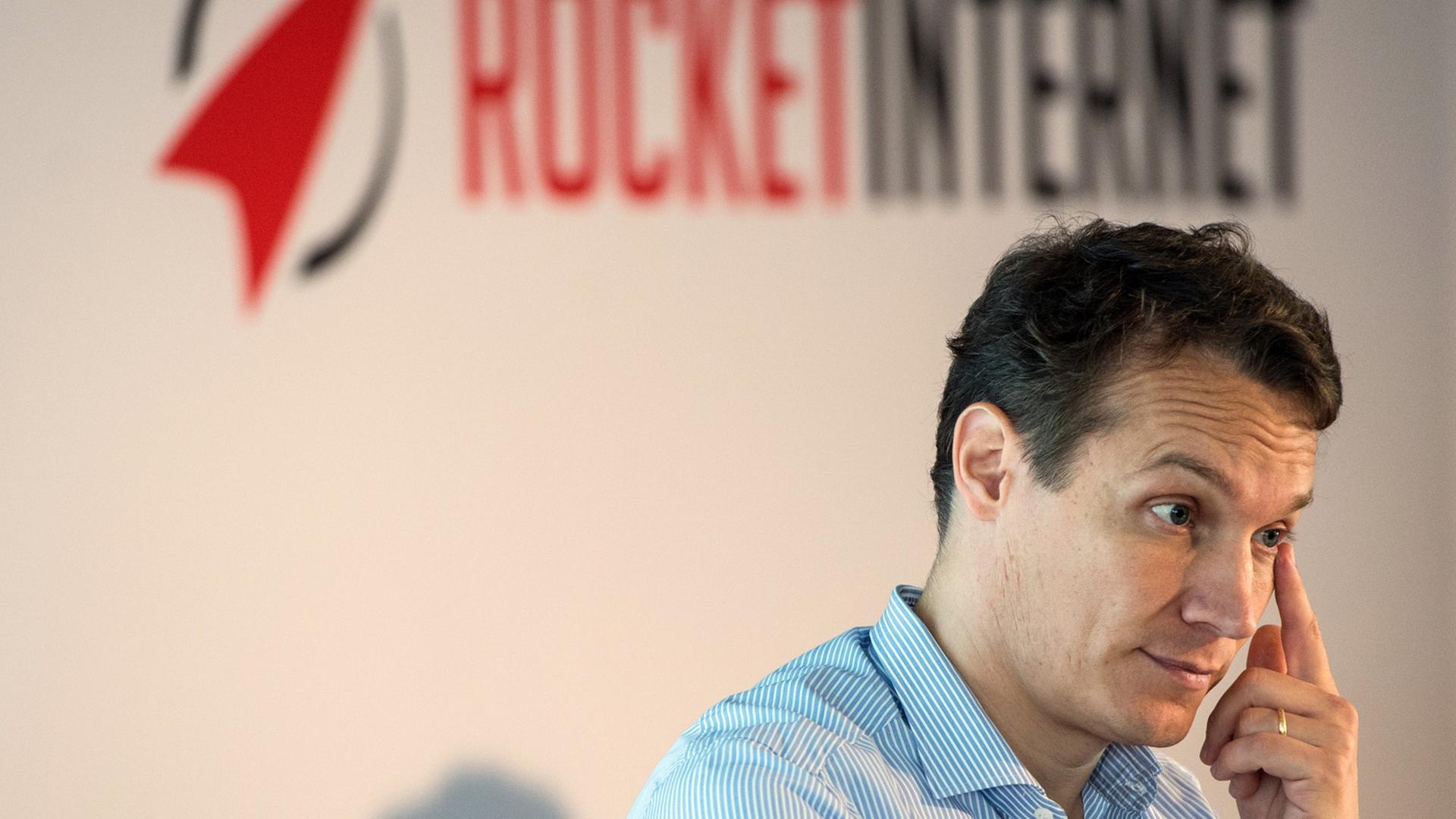 Eine Rakete werde abgehen, so die Botschaft von Oliver Samwer beim Börsengangs seiner Drei-Brüder-Dachgesellschaft "Rocket Internet", Oktober 2014 Eine Rakete werde abgehen, so die Botschaft von Oliver Samwer beim Börsengangs seiner Drei-Brüder-Dachgesellschaft "Rocket Internet", Oktober 2014
