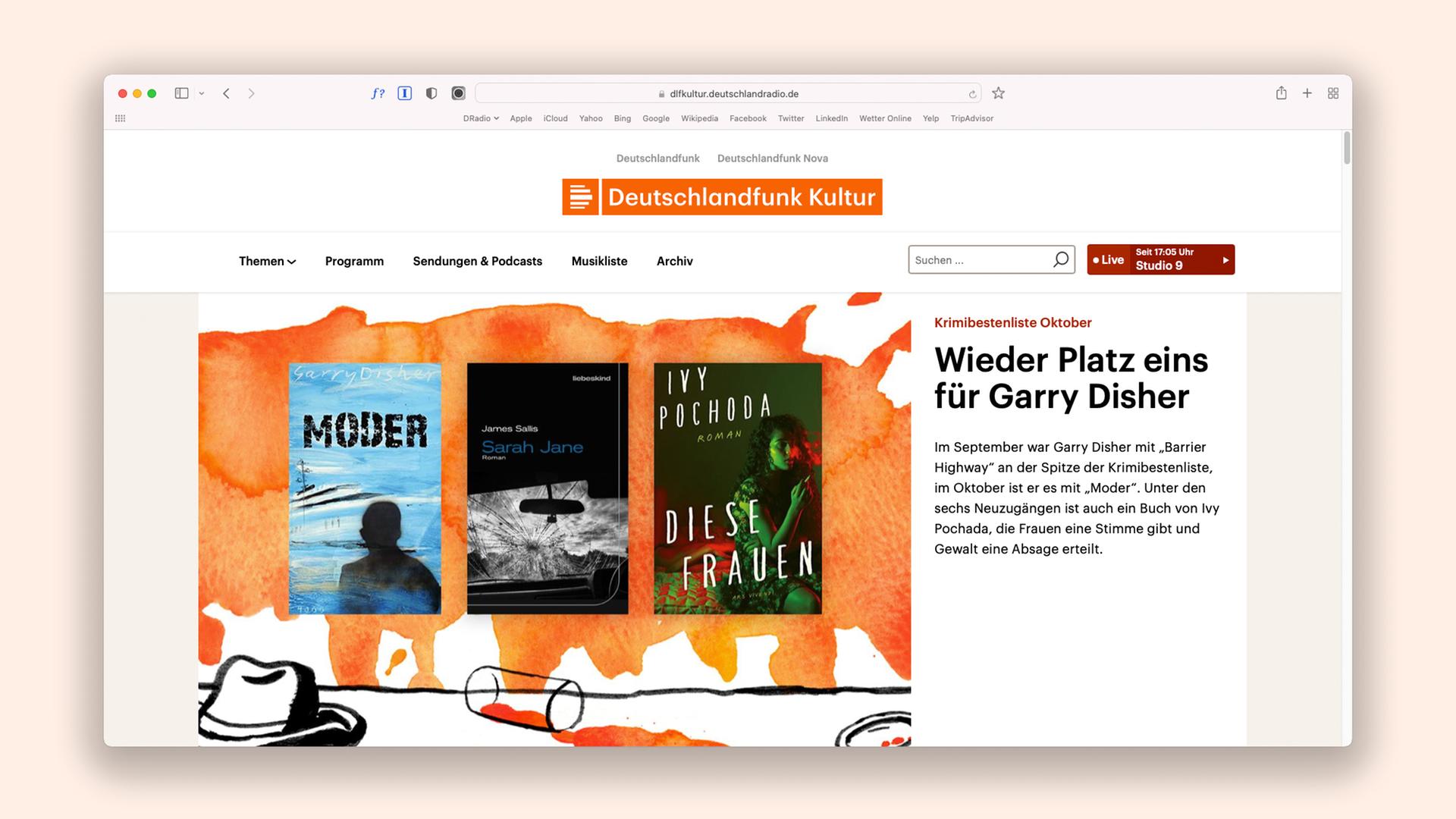 Darstellung der neuen Webseite von Deutschlandfunk Kultur Darstellung der neuen Webseite von Deutschlandfunk Kultur