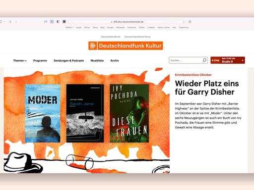 Darstellung der neuen Webseite von Deutschlandfunk Kultur