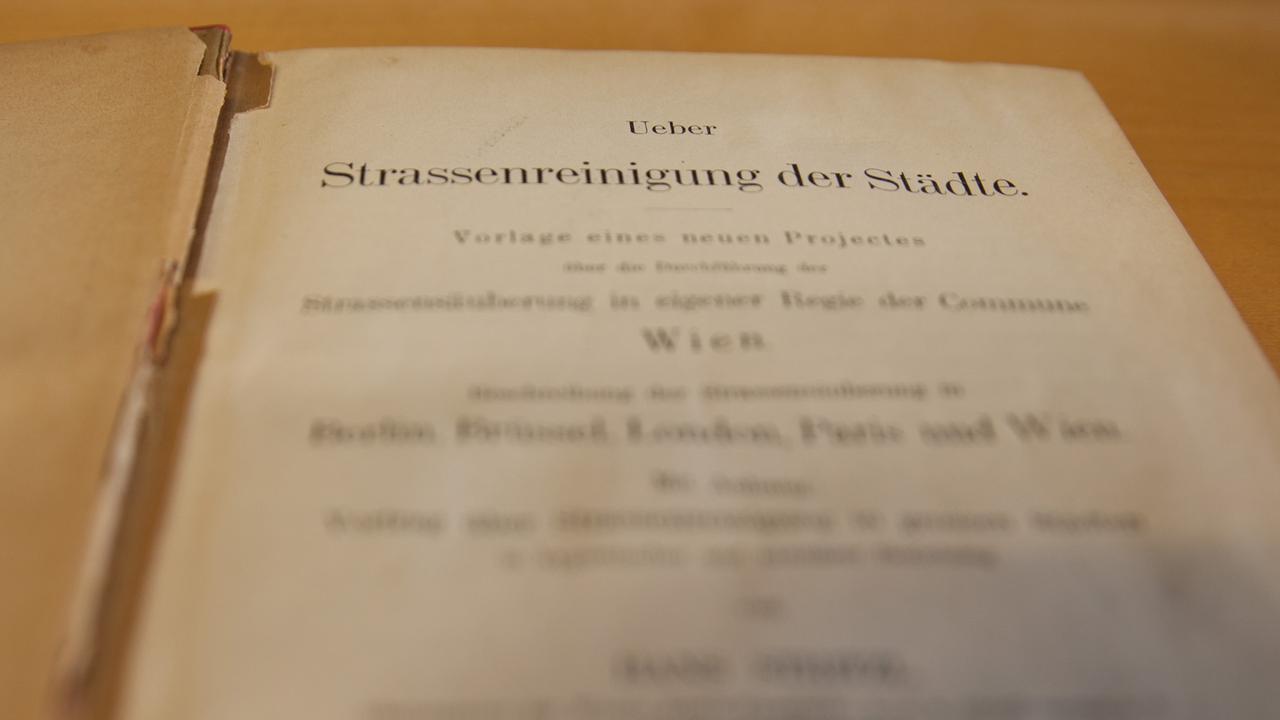 Historisches Dokument: Die effektive Straßenreinigung ist in Österreichs Hauptstadt Wien schon lange ein Thema.
