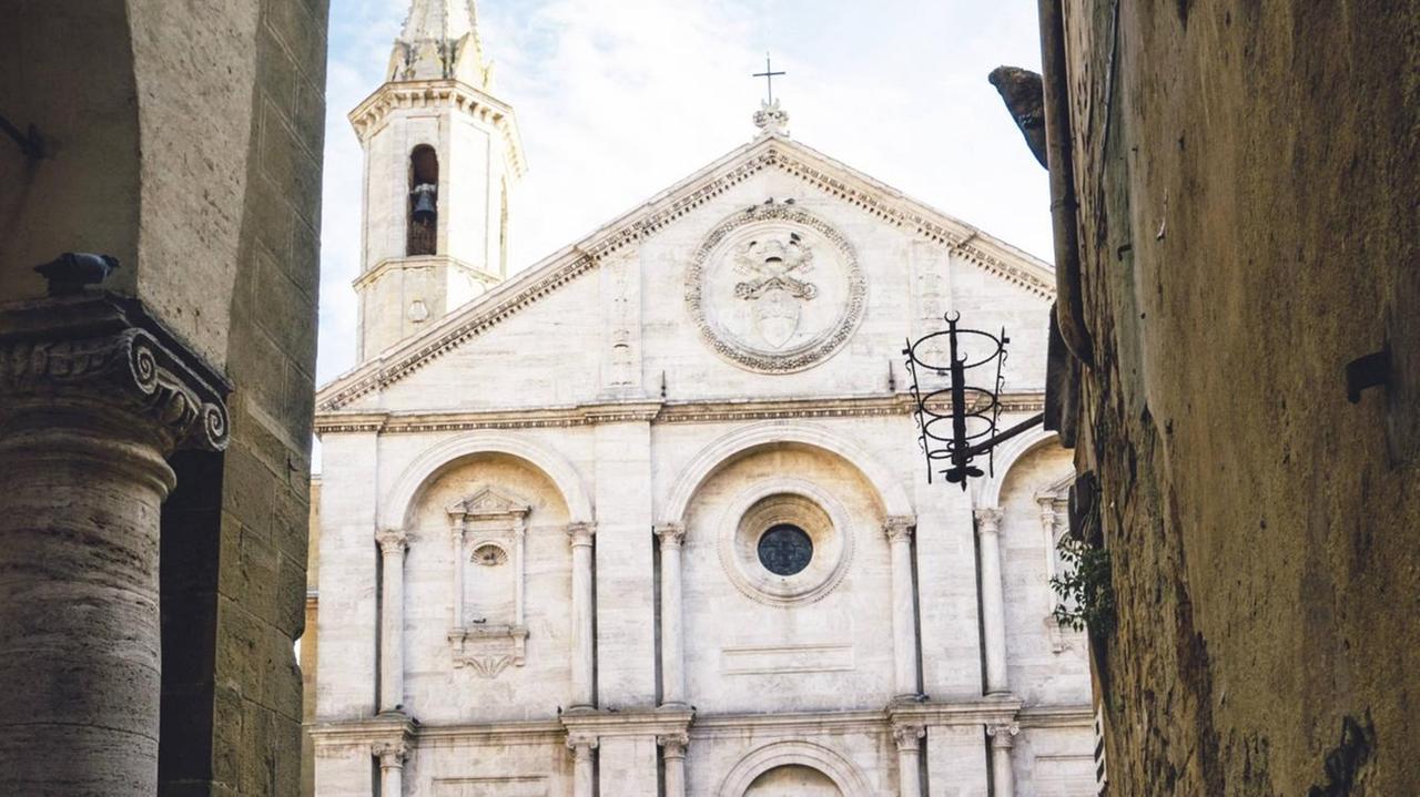 Pius II. wollte aus seinem Geburtsort eine prototypische Renaissancestadt machen mit der Kathedrale Santa Maria Assunta im Zentrum.