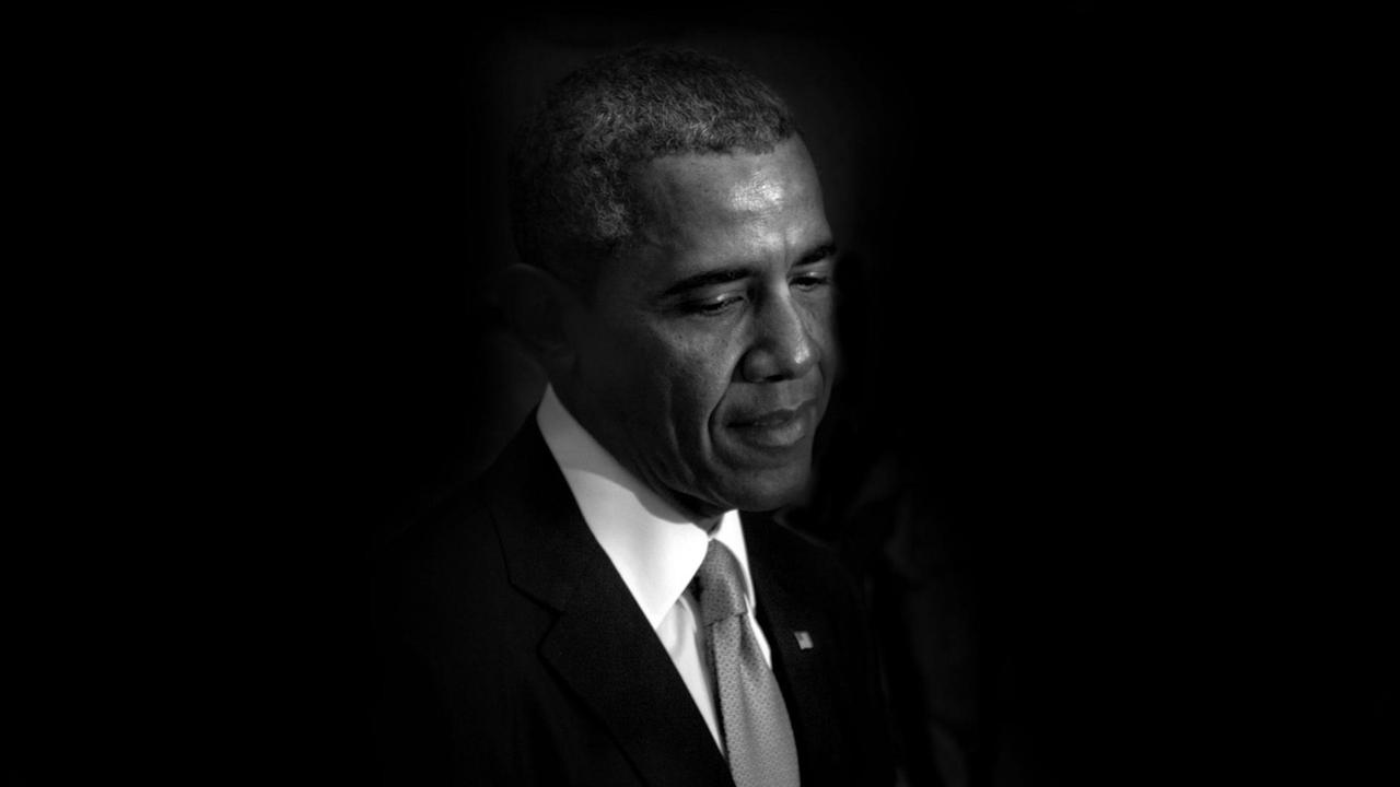 Schwarz-Weiß Portrait von Barack Obama Schwarz-Weiß Portrait von Barack Obama