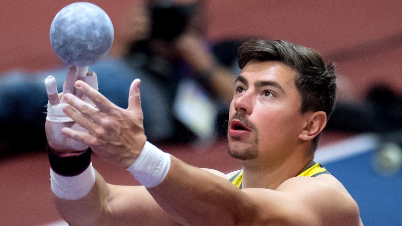 Bei der Leichtathletik Hallen-WM hat der Kugelstoßer David Storl Silber gewonnen. Bei der Leichtathletik Hallen-WM hat der Kugelstoßer David Storl Silber gewonnen.