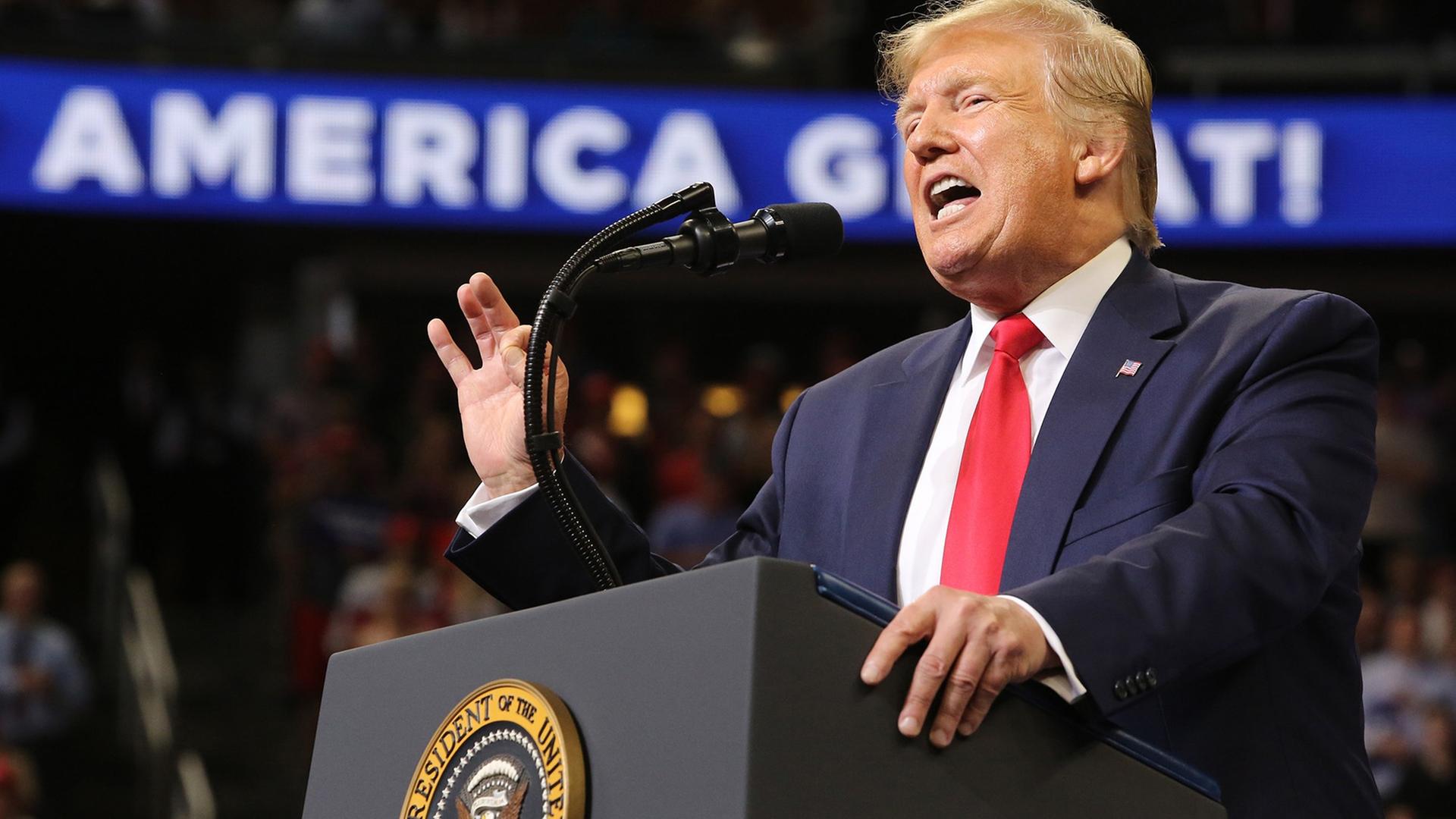 US-Präsident Donald Trump beim Auftakt seiner Kampagne zur Präsidentschaftswahl 2020 in Florida