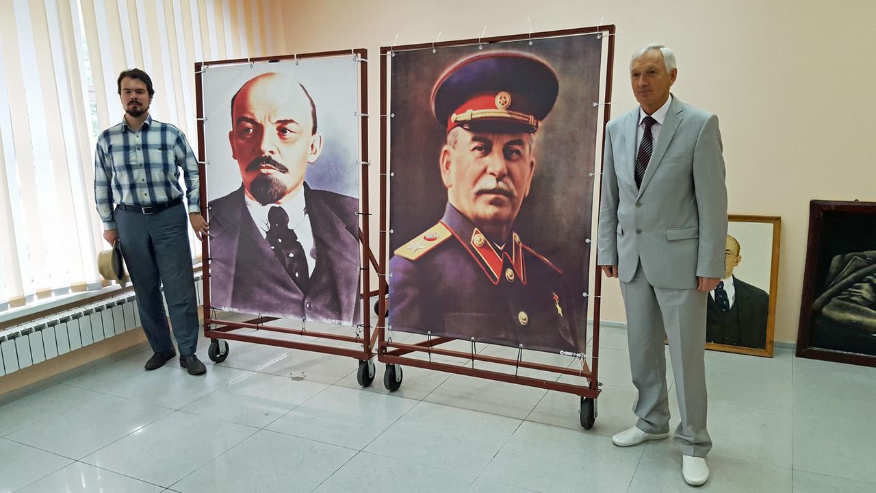 In der Zentrale der Kommunistischen Partei Russlands in Chabarowsk