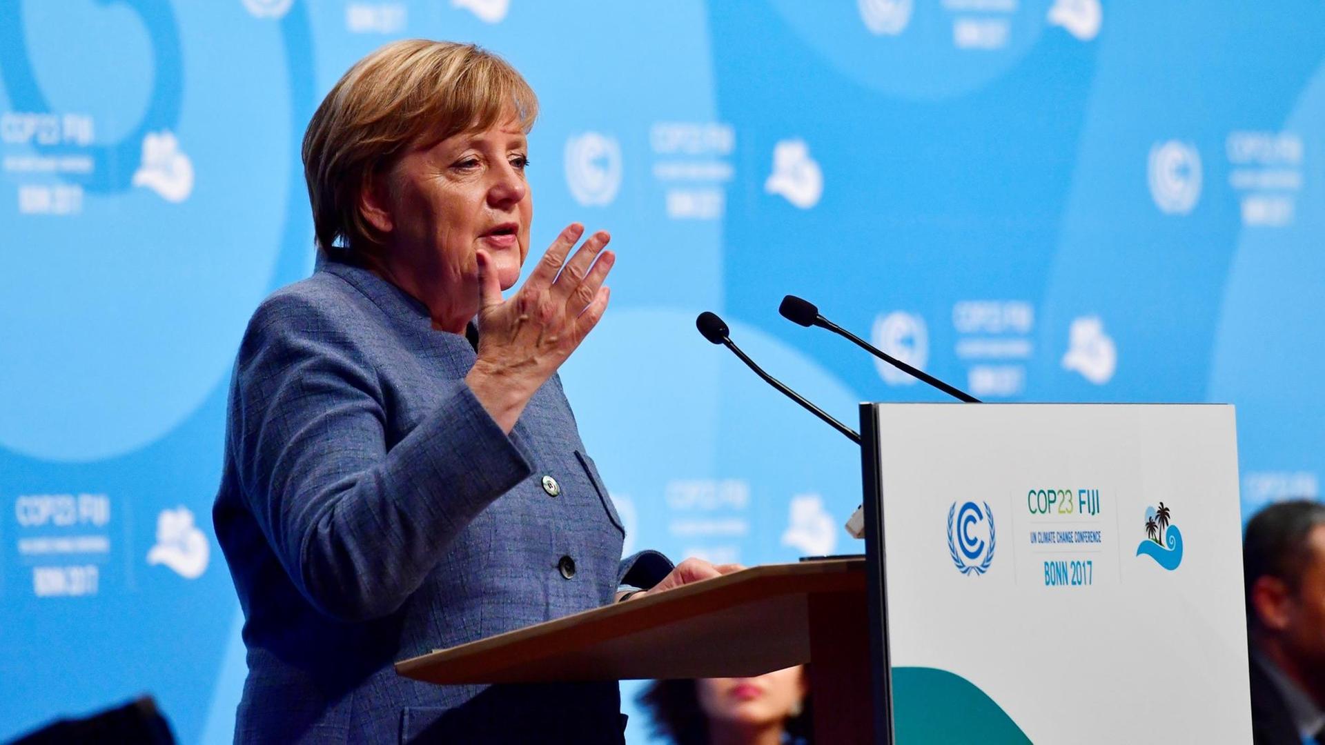 Bundeskanzlerin Merkel auf der Weltklimakonferenz in Bonn 15. 11.17. Bundeskanzlerin Merkel auf der Weltklimakonferenz in Bonn 15. 11.17.