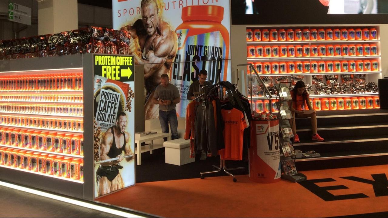 Nahrungsergänzungsmittel bei der Fibo in Köln Nahrungsergänzungsmittel bei der Fibo in Köln