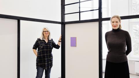 Die Galeristin Philomene Magers mit ihrer Galerie-Partnerin Monika Sprüth