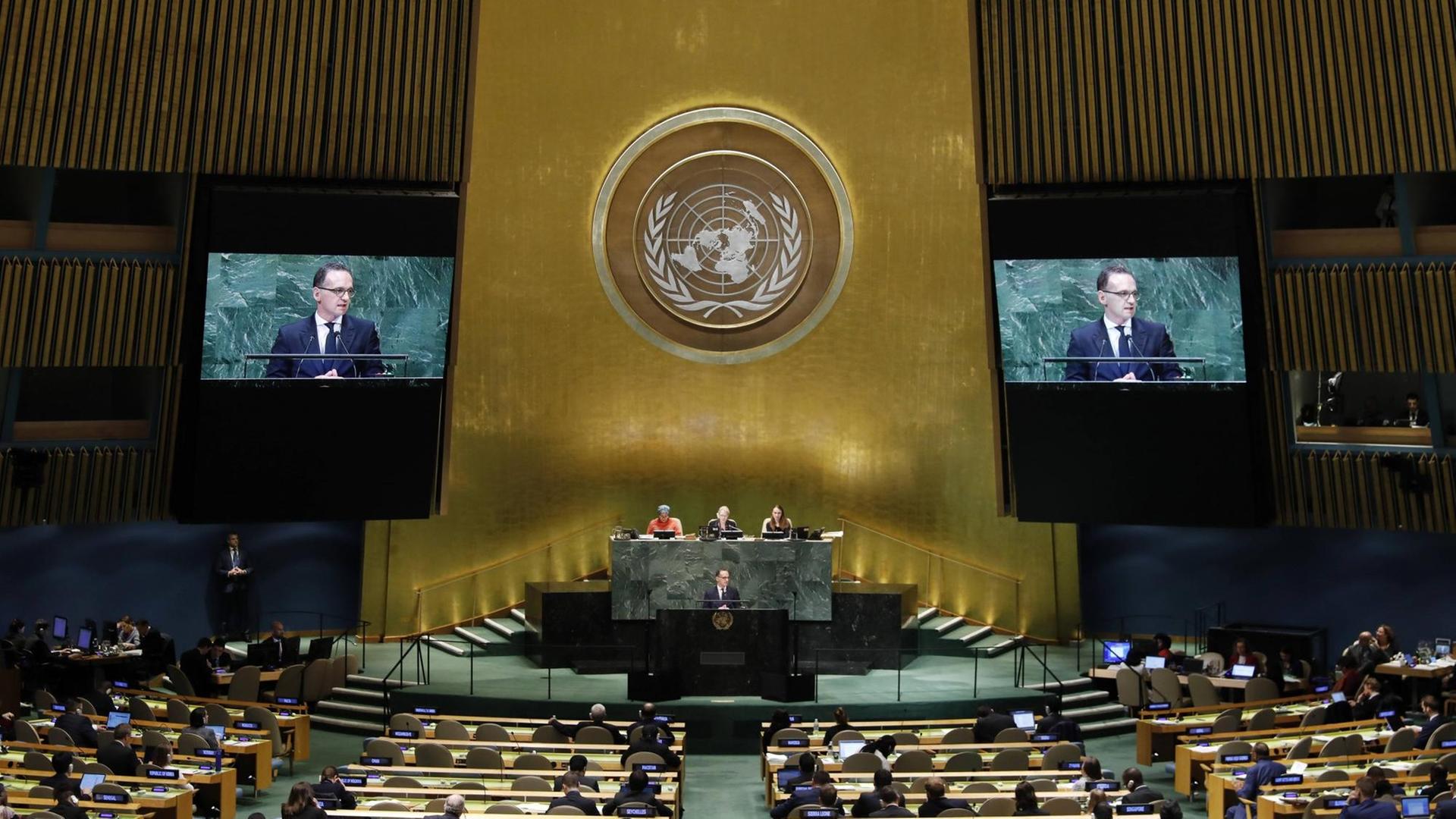 Bundesaußenminister Heiko Maas spricht in der Generaldebatte der 73. Vollversammlung der Vereinten Nationen in New York