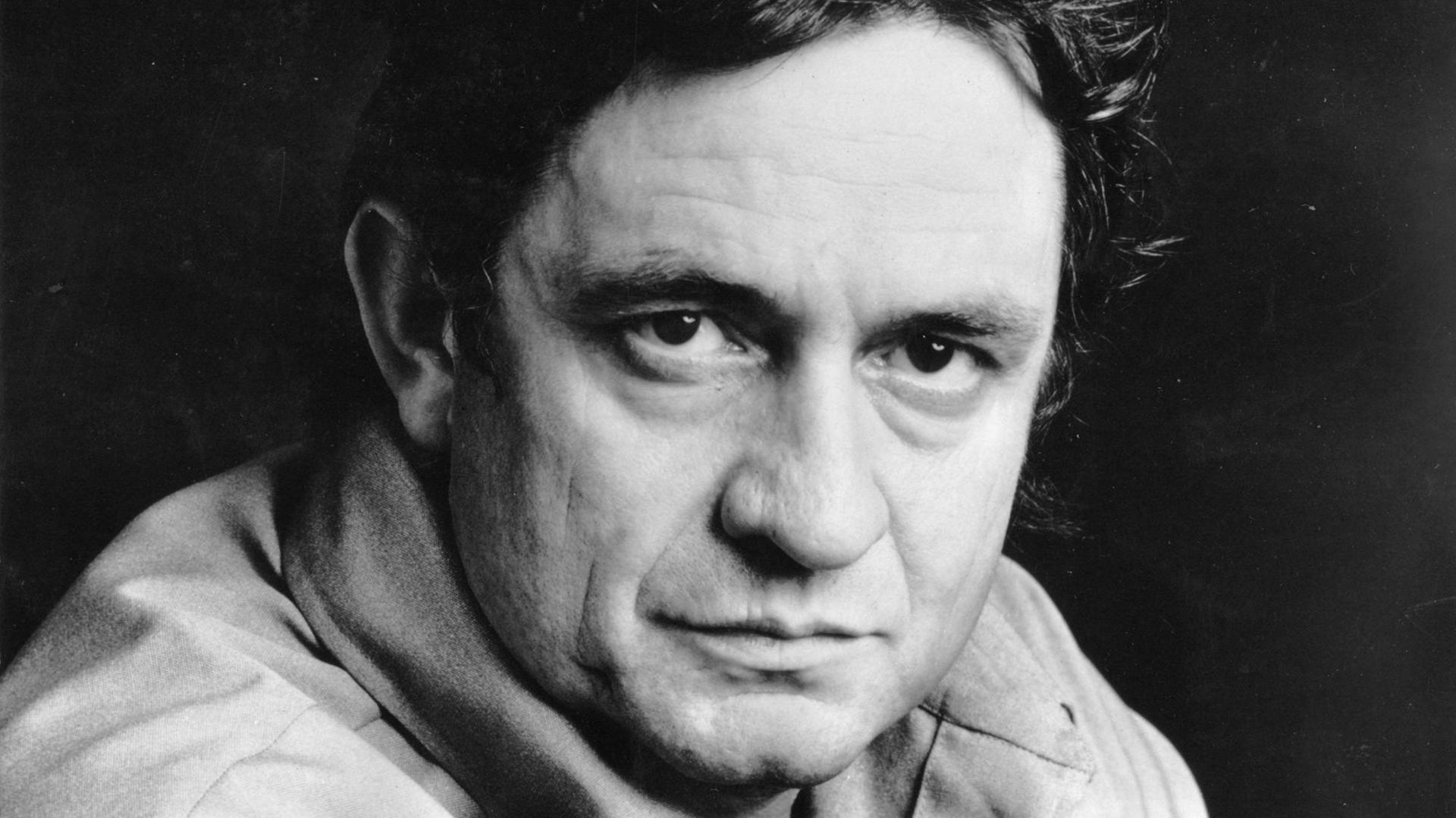 Der Countrymusiker Johnny Cash in einer Aufnahme von 1990 Der Countrymusiker Johnny Cash in einer Aufnahme von 1990