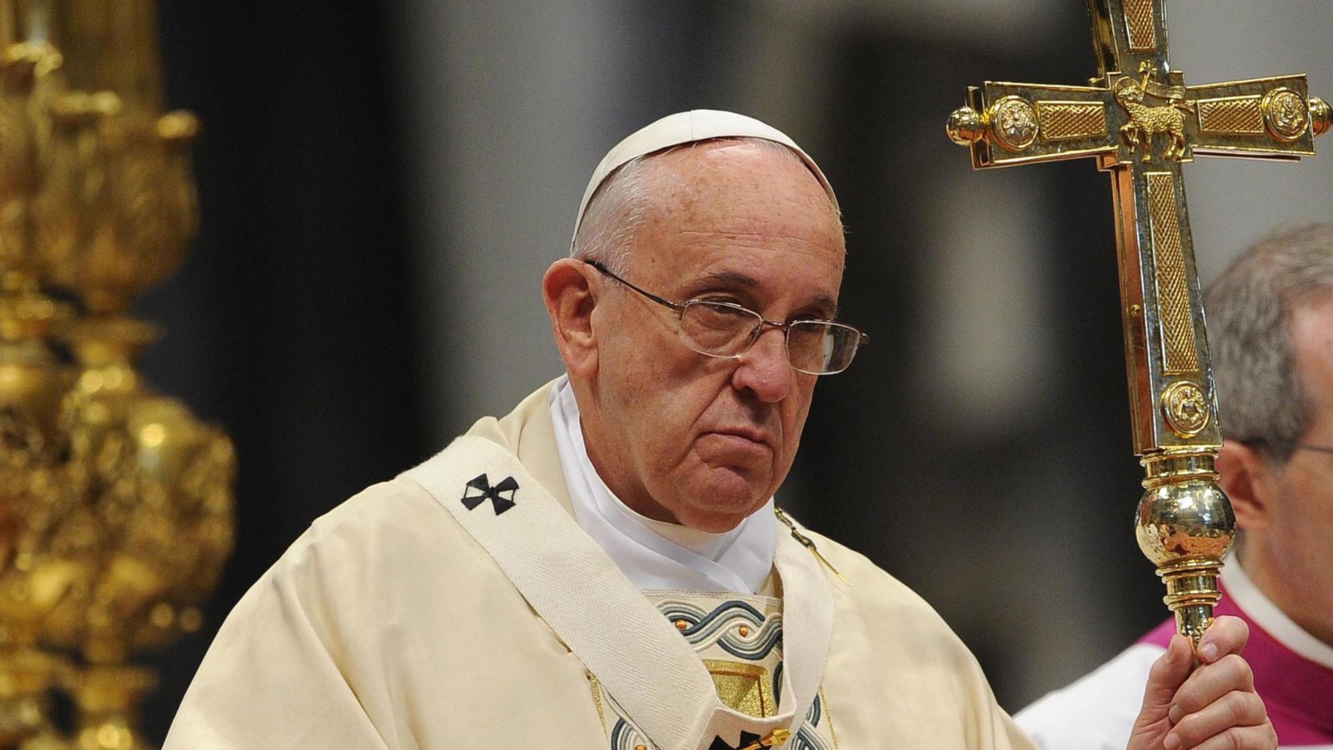 El Papa Francisco durante una Misa especial para los católicos armenios en la Basílica de San Pedro