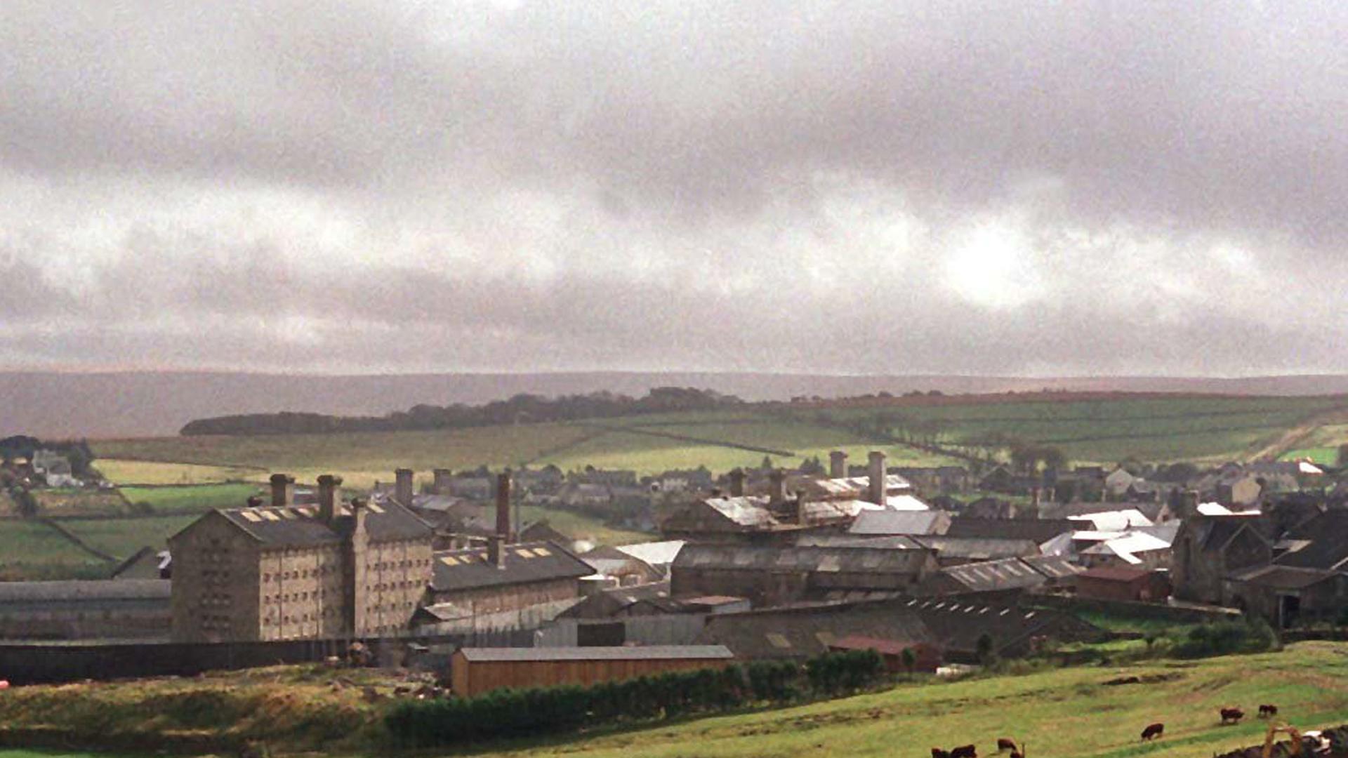 Blick auf das Gefängnis in Dartmoor in der englischen Grafschaft Devon. (Aufnahme vom 15.6.1993). Blick auf das Gefängnis in Dartmoor in der englischen Grafschaft Devon. (Aufnahme vom 15.6.1993).