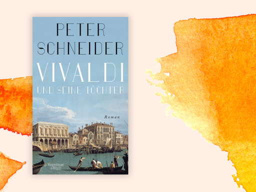 Cover von Peter Schneider: "Vivaldi und seine Töchter" vor Aquarell-Hintergrund