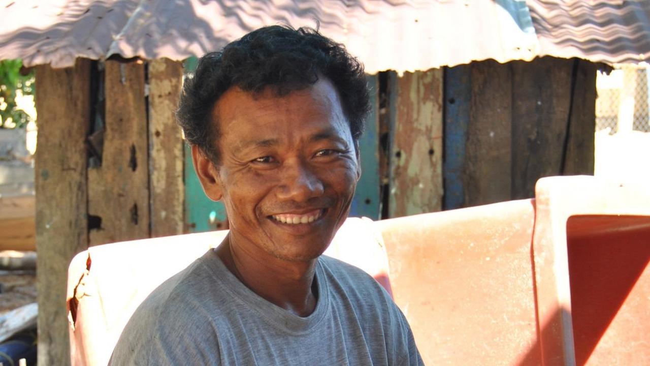Der kambodschanische Fischer Heng Tiv.
