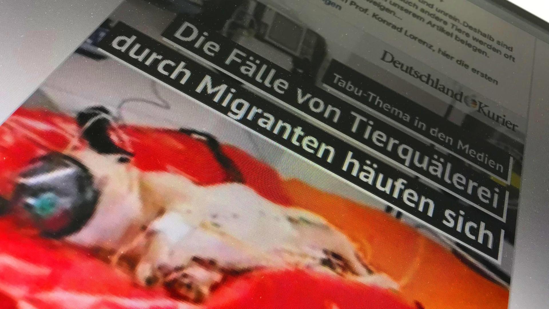 Eine Anzeige des AfD-nahen Deutschland Kurier. Politische Werbung im Internet ist nicht reguliert.