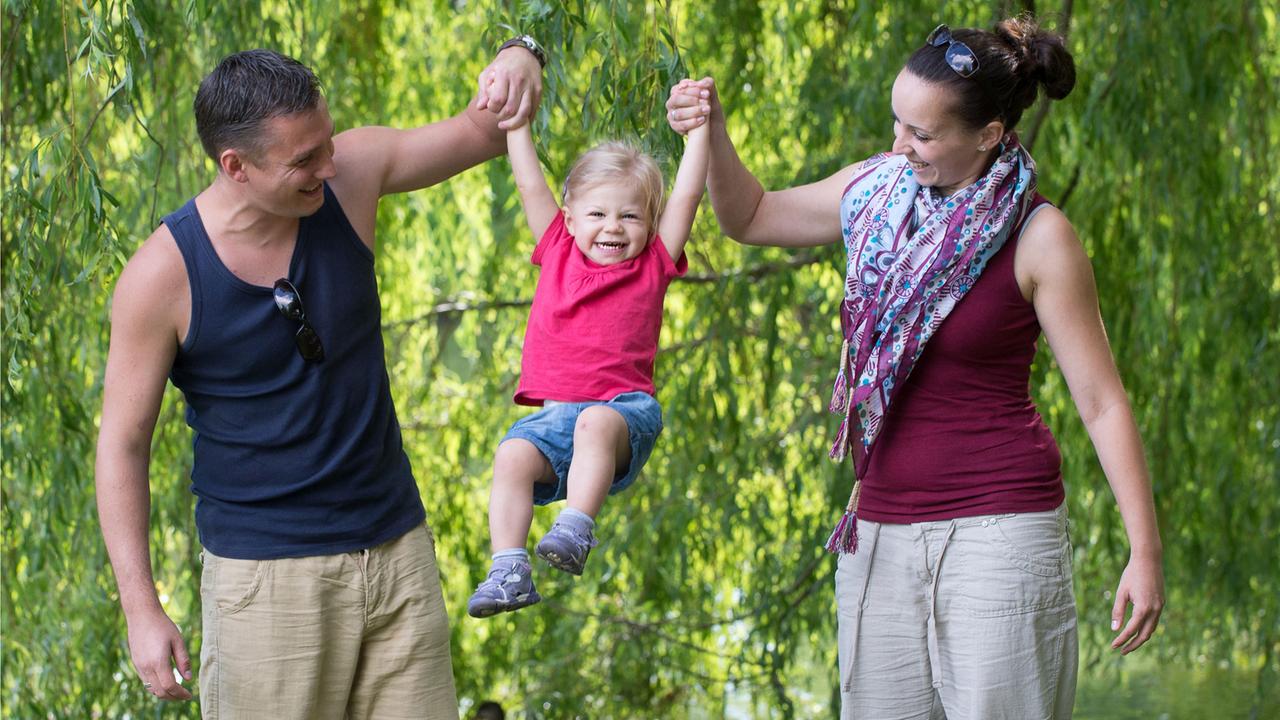 Eine Familie im Park Eine Familie im Park