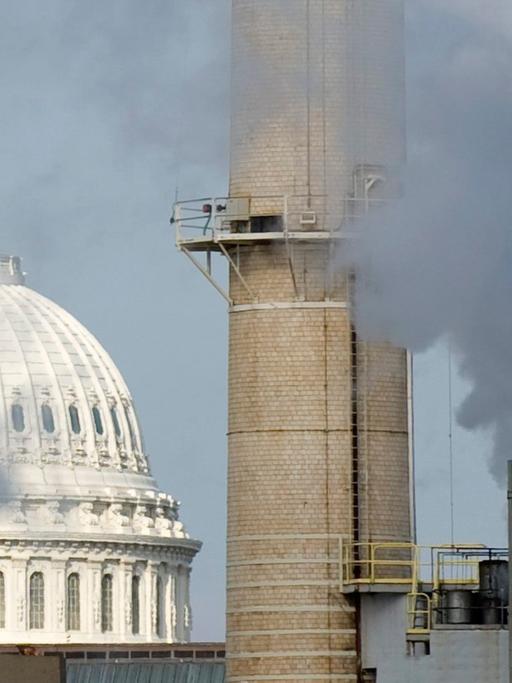 Ein Kohlekraftwerk in der Nähe das Capitols in Washington