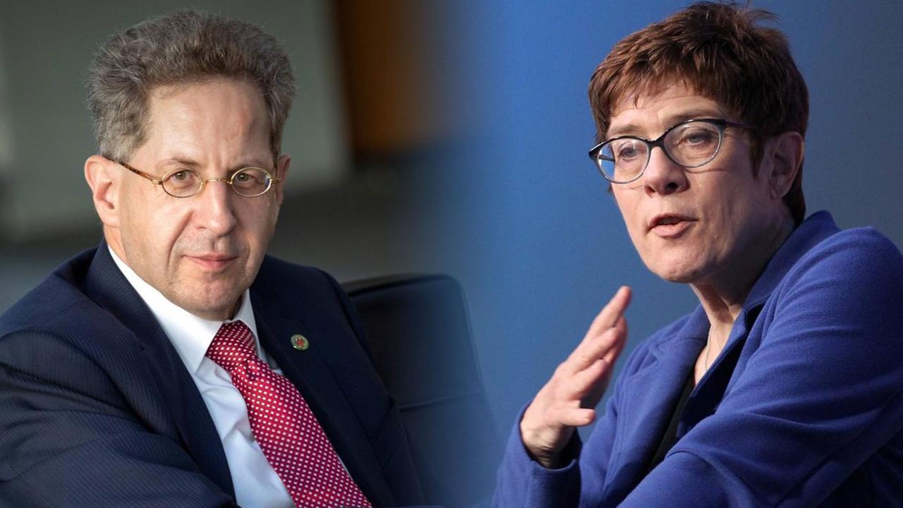Portraits von Hans-Georg Maaßen und Annegret Kramp-Karrenbauer Portraits von Hans-Georg Maaßen und Annegret Kramp-Karrenbauer