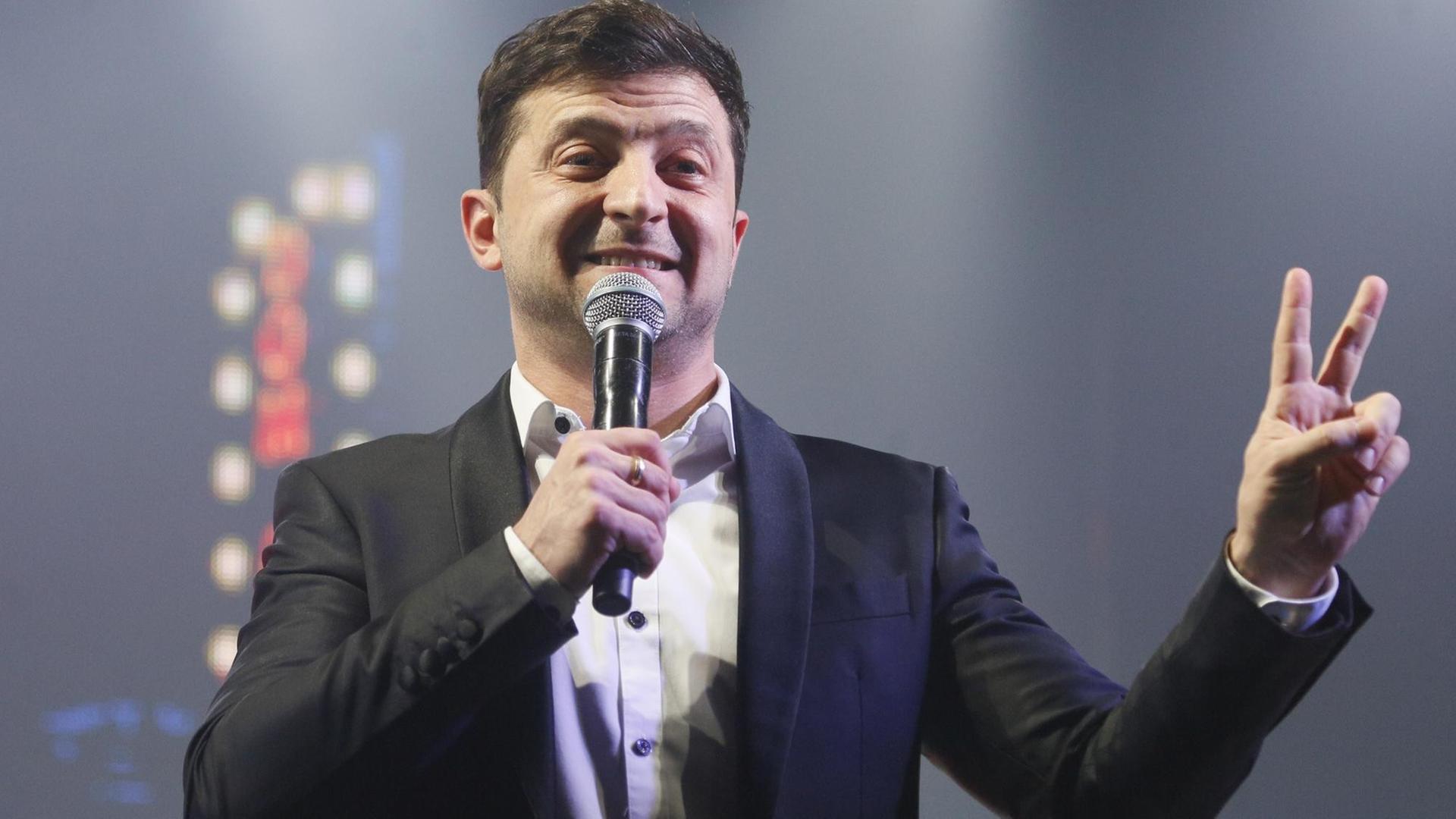 Der künftige ukrainische Präsident, Wolodymyr Selenskyj Der künftige ukrainische Präsident, Wolodymyr Selenskyj