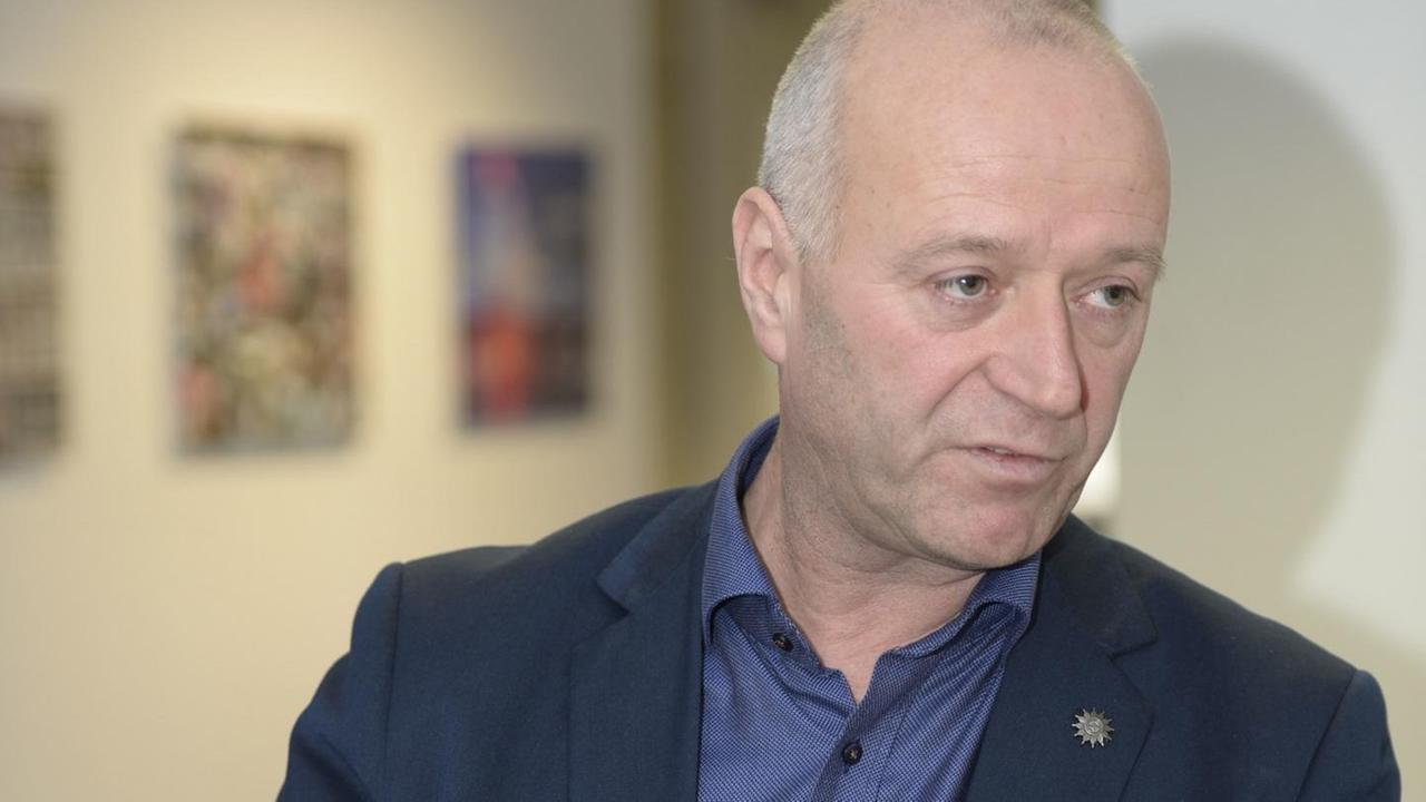 Andreas Grün, Vorsitzender des hessischen Landesverbandes der Gewerkschaft der Polizei, GdP, (19.2.2016). Andreas Grün, Vorsitzender des hessischen Landesverbandes der Gewerkschaft der Polizei, GdP, (19.2.2016).