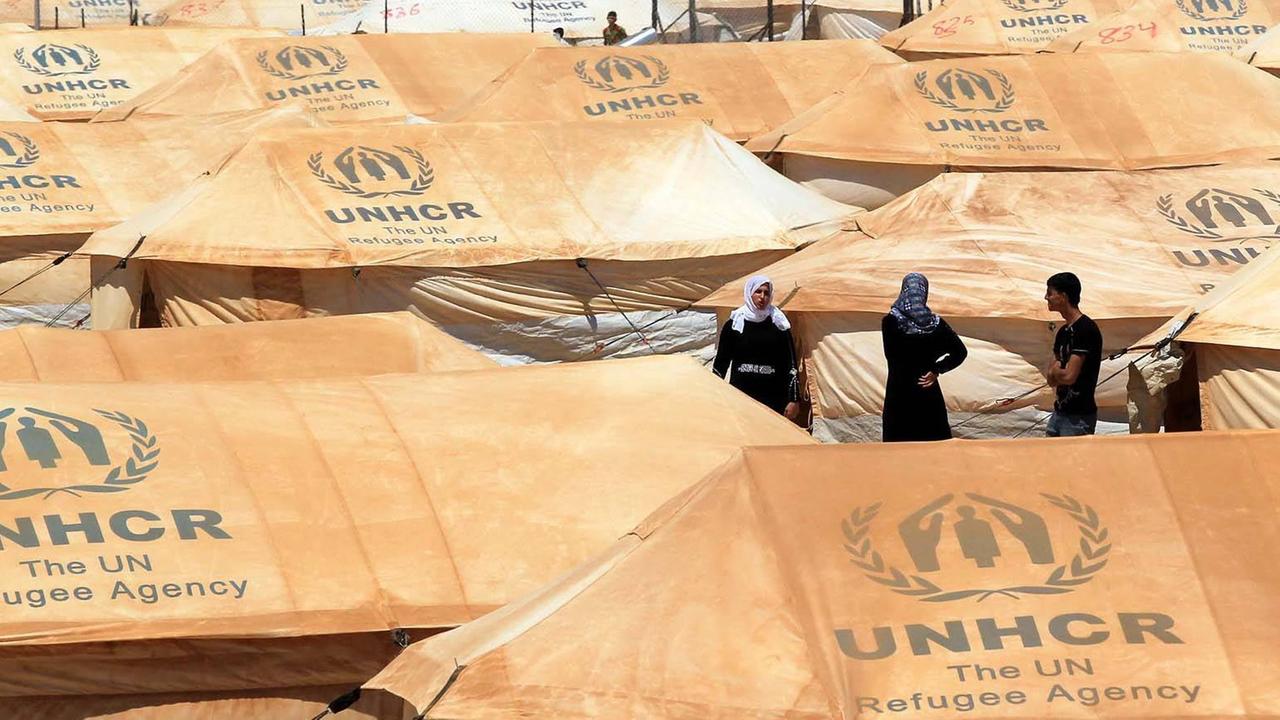 Syrische Flüchtlinge in einem Camp in Jordanien 2012 Syrische Flüchtlinge in einem Camp in Jordanien 2012