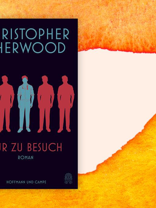 Das Buchcover von "Nur zu Besuch" von Christopher Isherwood auf pastellfarbenem Hintergrund