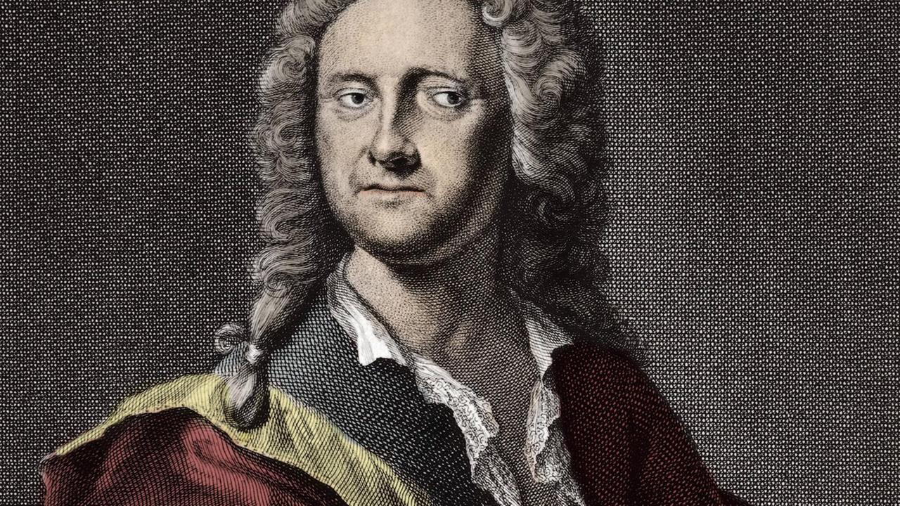 Telemann in einem roten Mantel. Telemann in einem roten Mantel.