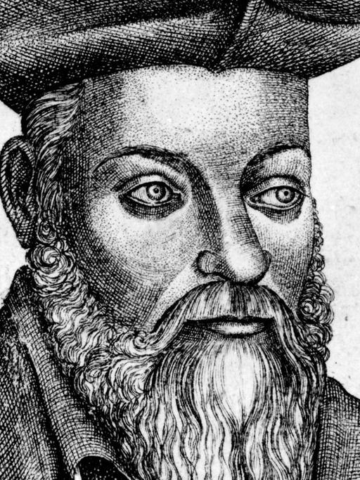 Eine Darstellung des Nostradamus (1503 - 1566)