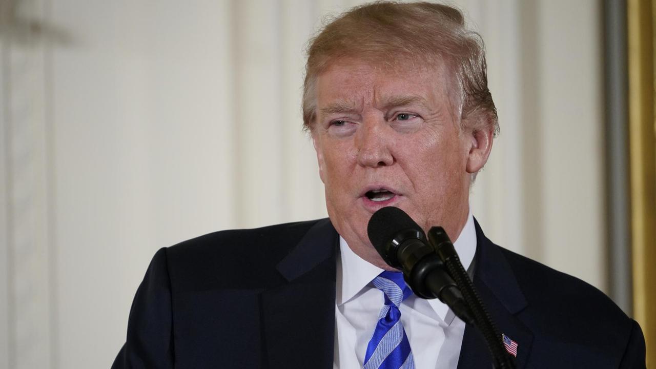 US-Präsident Donald Trump bei einer Rede im Weißen Haus US-Präsident Donald Trump bei einer Rede im Weißen Haus