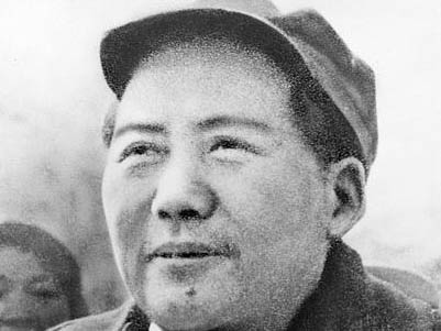 Mao Zedong, erster Staatspräsident Chinas, Aufnahme von 1949 Mao Zedong, erster Staatspräsident Chinas, Aufnahme von 1949
