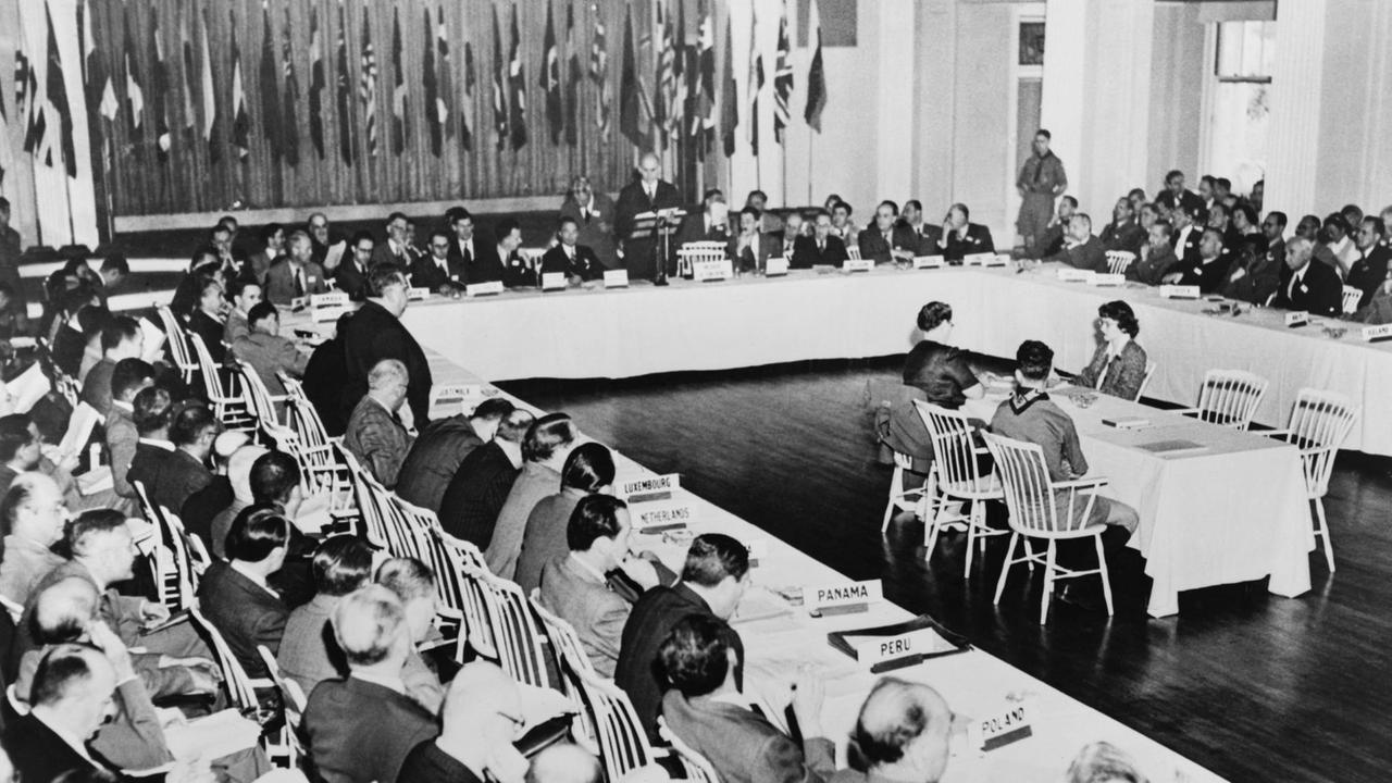 Die Breton Woods Conference im Mount Washington Hotel, Juli 1944