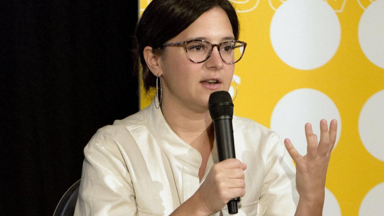 Die Journalistin Bari Weiss. Die Journalistin Bari Weiss.