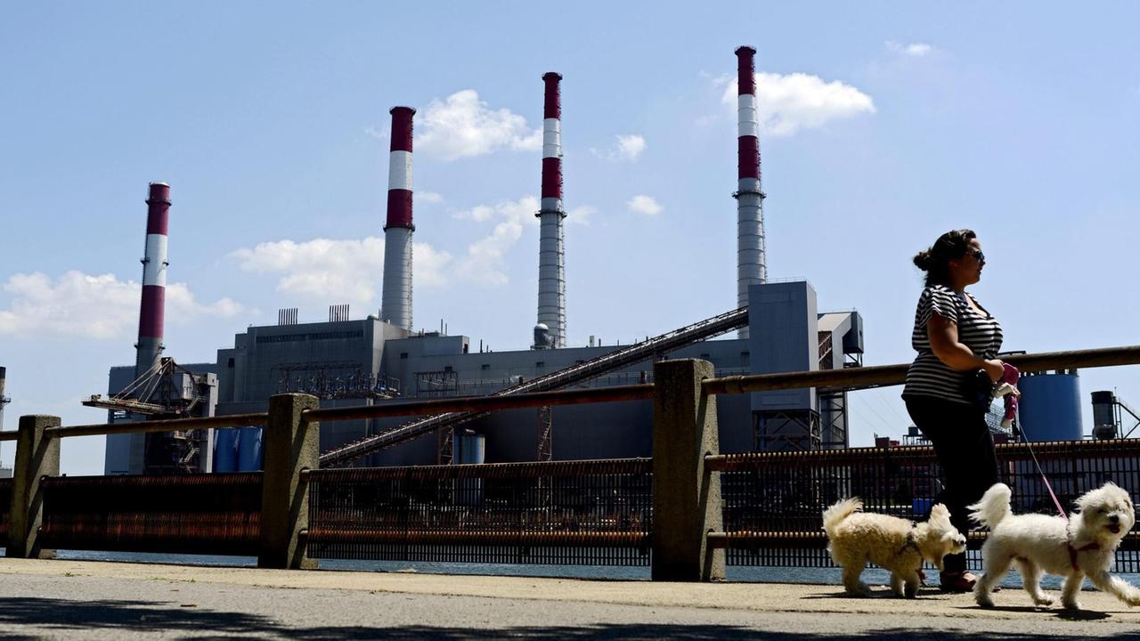 Das Kraftwerk Ravenswood in Long Island City, New York, wird mit Gas, Öl und Kerosin betrieben. US-Präsident Barack Obama will den Ausstoß von CO2 künftig stark reduzieren. Das Kraftwerk Ravenswood in Long Island City, New York, wird mit Gas, Öl und Kerosin betrieben. US-Präsident Barack Obama will den Ausstoß von CO2 künftig stark reduzieren.