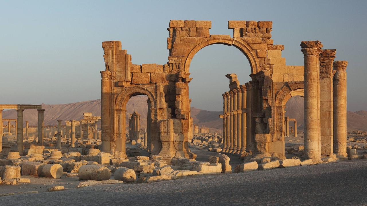 Die antike syrische Stätte Palmyra Die antike syrische Stätte Palmyra