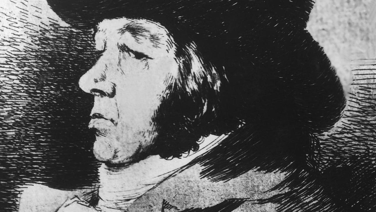 Der bedeutende spanische Maler, Radierer und Lithograph Francisco de Goya (1746-1828) in einem Selbstporträt. Der bedeutende spanische Maler, Radierer und Lithograph Francisco de Goya (1746-1828) in einem Selbstporträt.