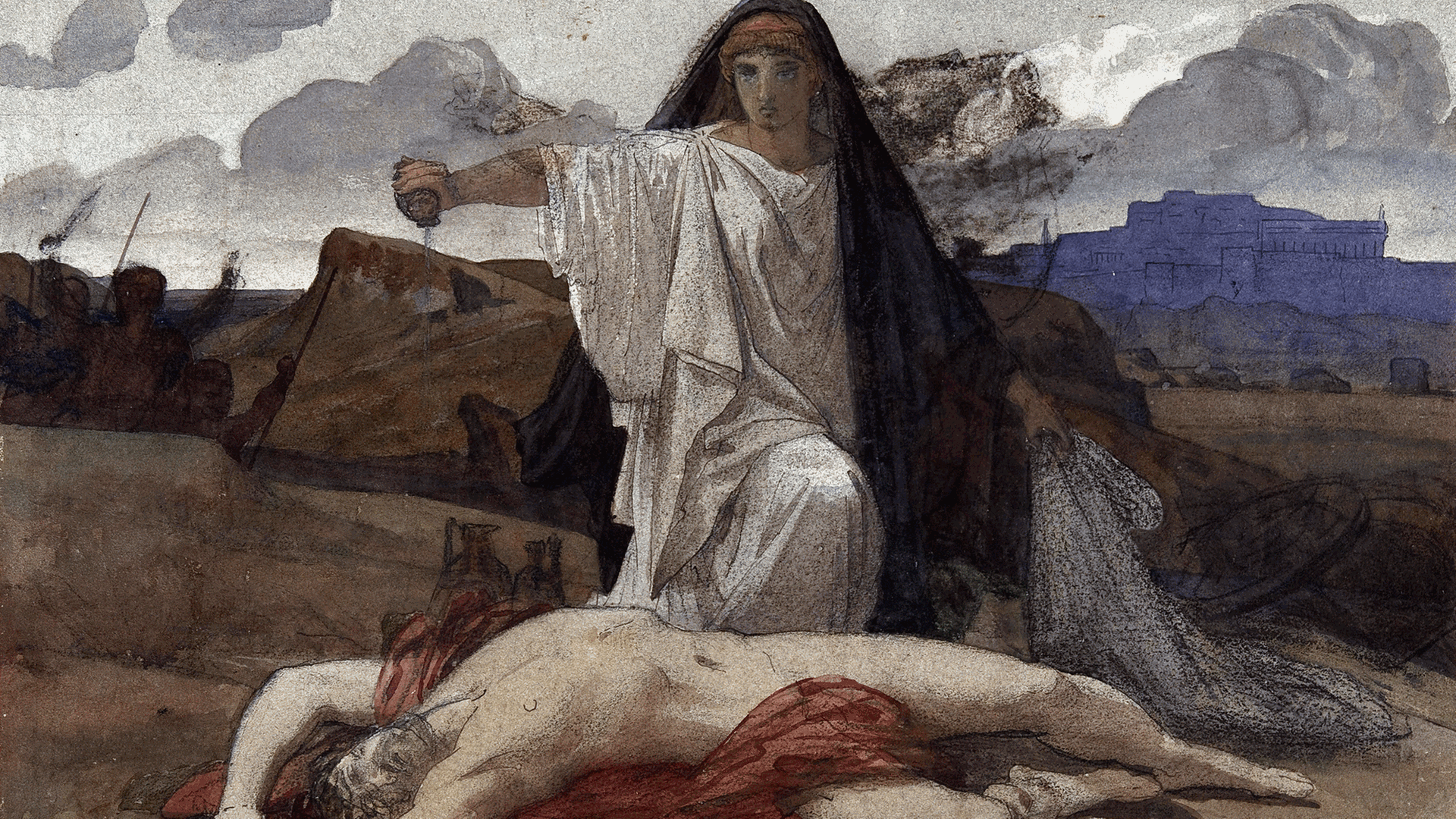 Antigone beerdigt den Körper ihres Bruders Polynices Antigone beerdigt den Körper ihres Bruders Polynices