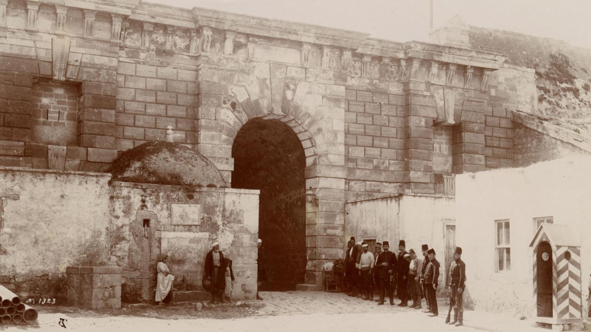 Heraklion auf Kreta, Stadttor, Foto um 1900 Heraklion auf Kreta, Stadttor, Foto um 1900