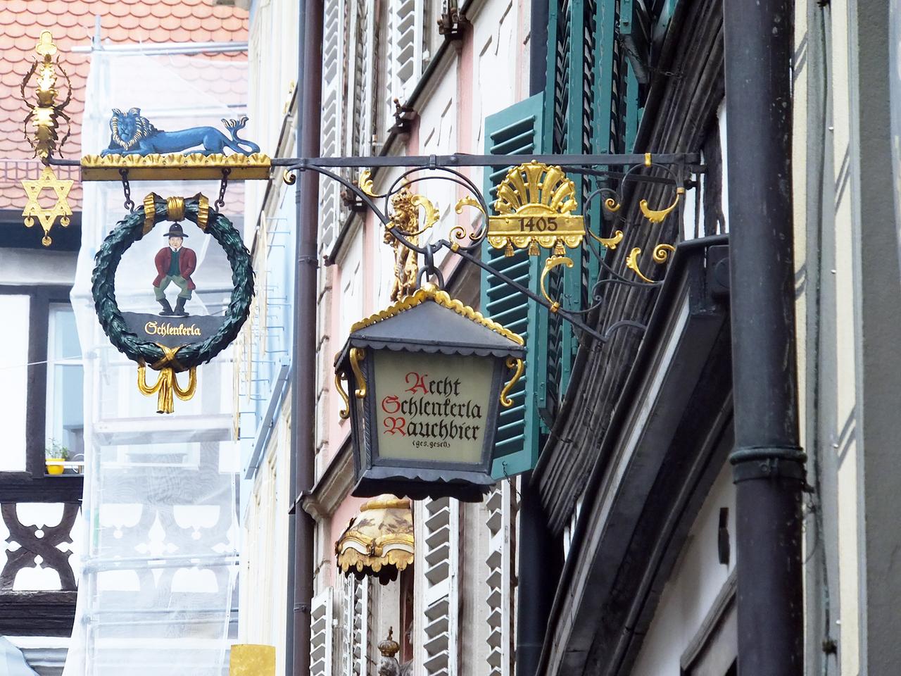 Das Wappen des Brauhauses Schlenkerla in Bamberg Das Wappen des Brauhauses Schlenkerla in Bamberg