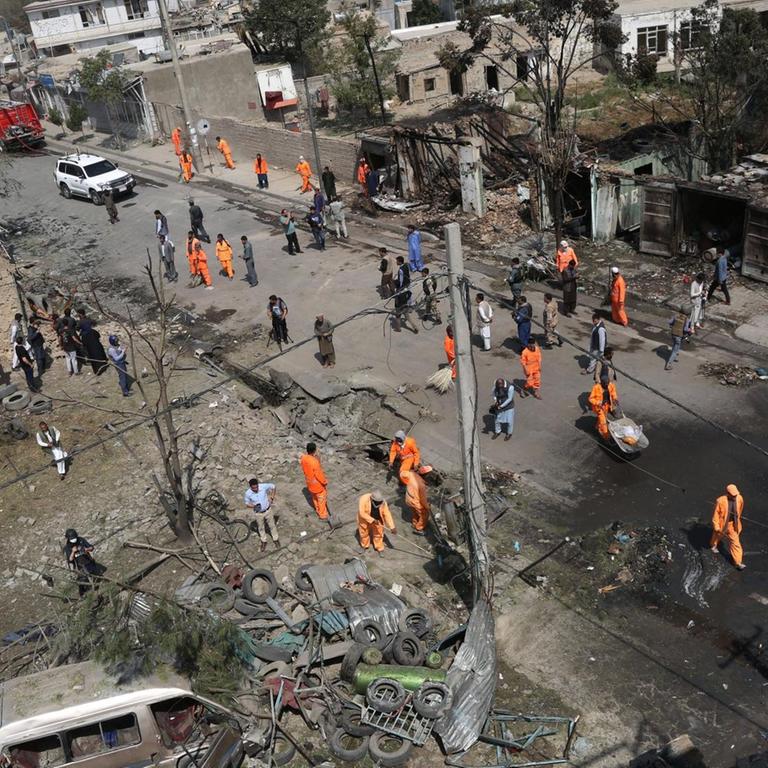 Aufnahmen nach einer Bombenattacke in Kabul am 9. September
